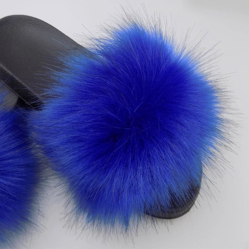 Faux Fur Slides