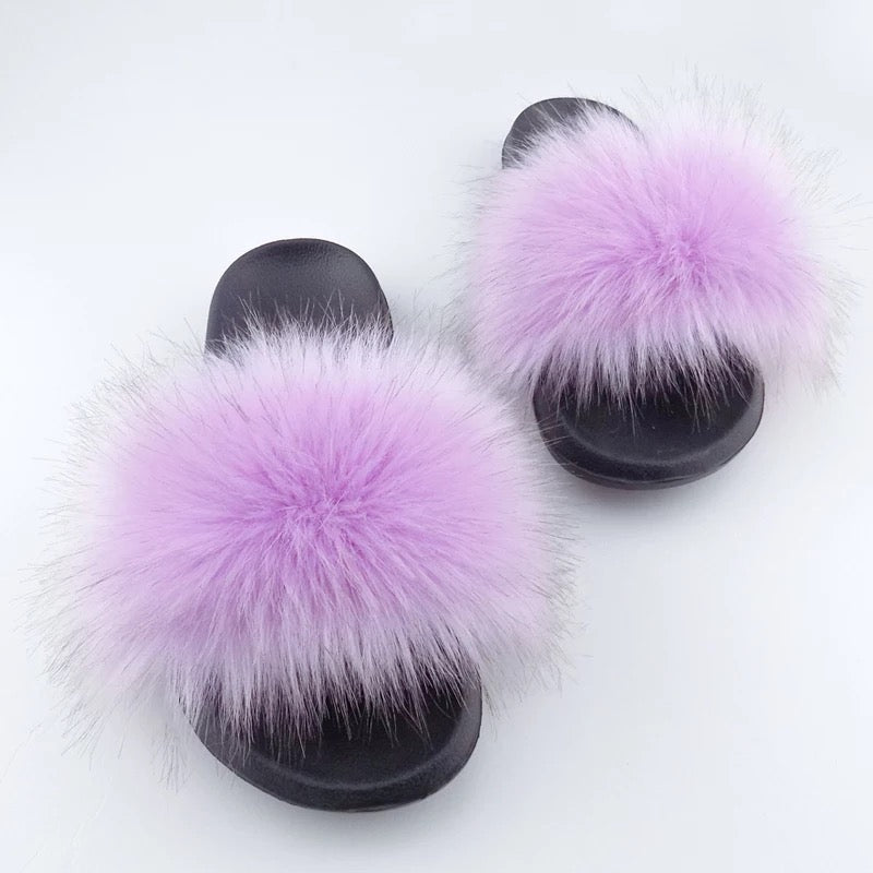 Faux Fur Slides