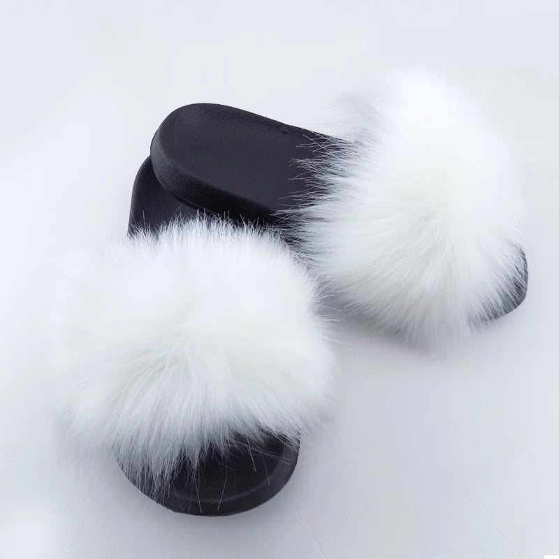 Faux Fur Slides