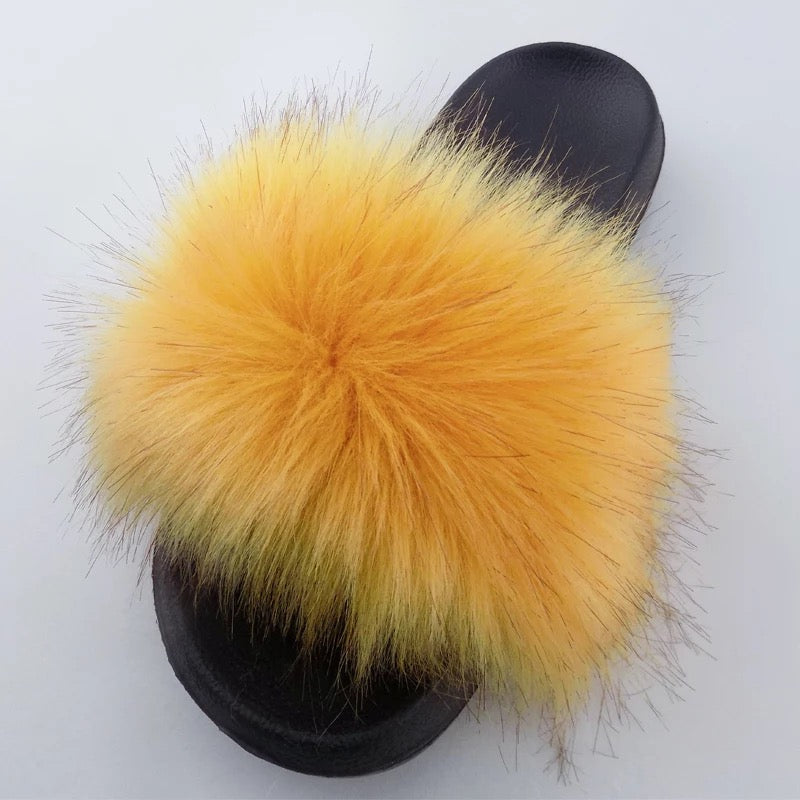 Faux Fur Slides